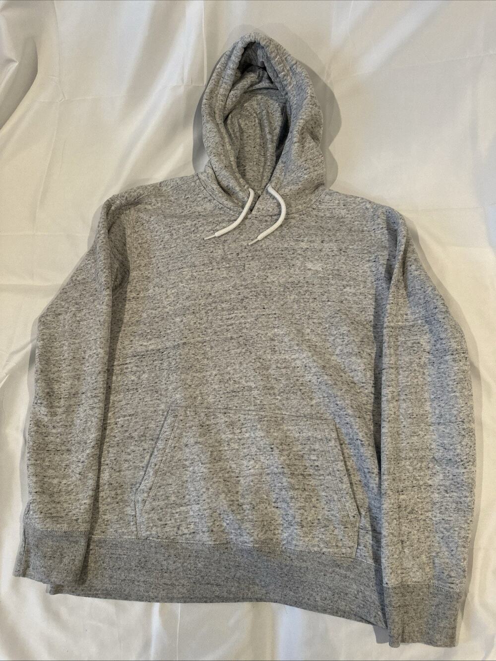Hollister, Gray Fleece Pullover Hoodie, Large Size